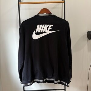 Nike Black and White Logo Bomber Jacket
